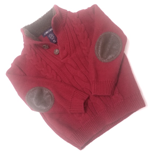Handsome 3T Red Sweater and Khakis - Picture 2 of 4